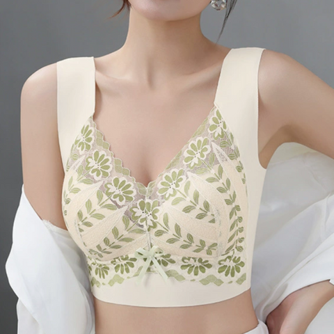 Bequemer nahtloser Push-up-BH aus Spitze AQY