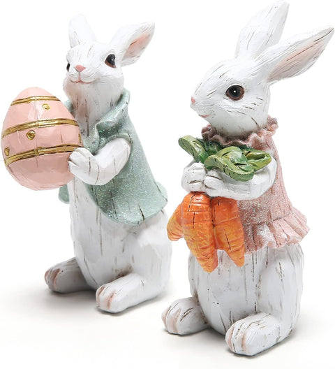 Ein Satz Ostern Hasen Dekoration Frühlings-Wohnkultur Hasenfiguren