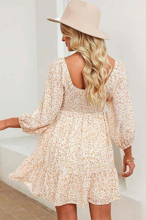 Damen Frühling Sommer Boho Kleider