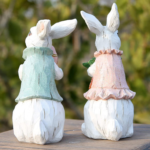 Ein Satz Ostern Hasen Dekoration Frühlings-Wohnkultur Hasenfiguren