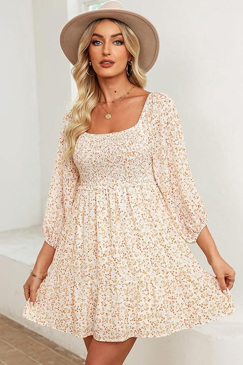 Damen Frühling Sommer Boho Kleider
