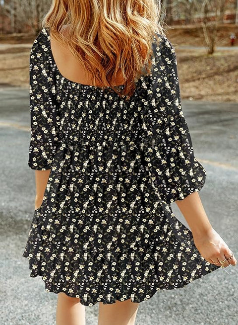 Damen Frühling Sommer Boho Kleider